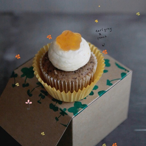  Earl grey& Peach cupcake